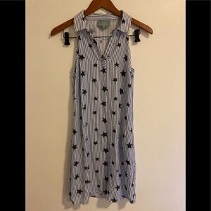 Skies‎ are blue striped and star print dress